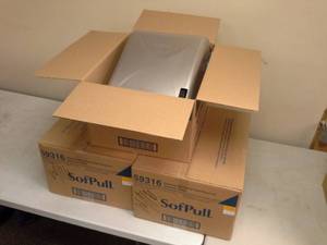 lot 116 image: Lot of (3) Georgia Pacific SofPull Stainless Steel Recessed Mechanical Towel Dispenser 59316