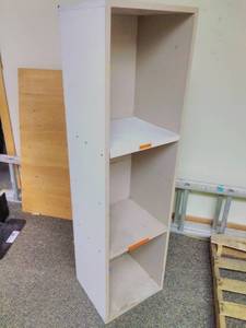 lot 135 image: Painted Wood 3-Shelf Bookcase