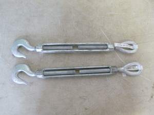 2 Galvanized Hook and Eye Turnbuckles