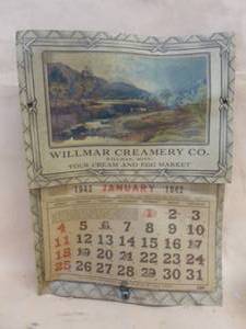 lot 162 image: Vintage Advertisement Calendar