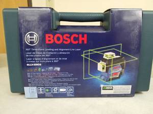 lot 14 image: Bosch 360-Degree Three-Plane Leveling and Alignment Laser 12VDC  GLL3-330CG