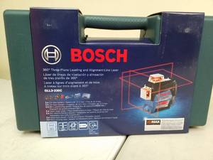 lot 16 image: Bosch 360-Degree Three-Plane Leveling and Alignment Laser 12VDC GLL3-330C