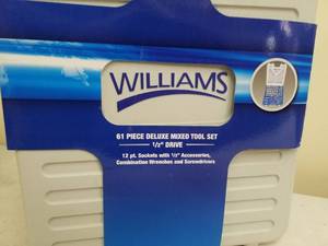 lot 50 image: Williams 61-Piece Deluxe Mixed Tool Set 12in. Drive