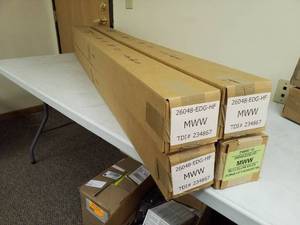 lot 75 image: Lot of (4) TrafFix-SIGN Men Working Words Plastic 48x48in. Diamond Gr Sign 26048 EDG-HF MWW