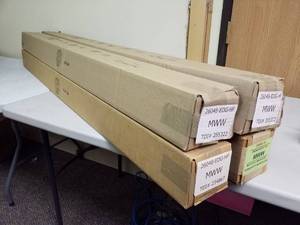 lot 76 image: Lot of (4) TrafFix-SIGN Men Working Words Plastic 48x48in. Diamond Gr Sign 26048 EDG-HF MWW