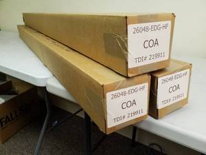 lot 79 image: Lot of (3) TrafFix-SIGN Construction Ahead Plastic 48x48in. Diamond Gr Sign 26048 EDG-HF COA