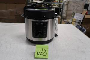 lot W21 image: Hover Image to Zoom Express Crock 6 Qt. Stainless Steel Electric Multi-Cooker by Crock-Pot