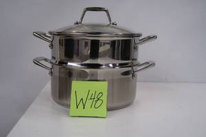 lot W48 image: Tramontina Pro-Line 5 Qt. Stainless Steel Steamer Set