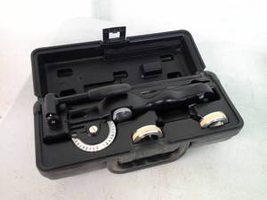 lot 1020 image: Dymo Rhino Labeller Metal Tape Embossing System Kit M1011, Label Accessories, Carry Case