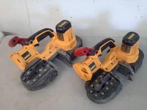 lot 1049 image: Lot of (2) DeWalt 18VDC Cordless Band Saw DCS370