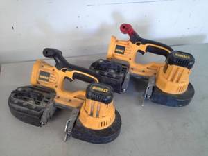 lot 1050 image: Lot of (2) DeWalt 18VDC Cordless Band Saw DCS370