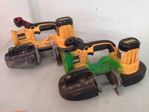 lot 1051 image: Lot of (2) DeWalt 18VDC Cordless Band Saw DCS370