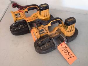 lot 1054 image: Lot of (2) DeWalt 18VDC Cordless Band Saw DCS370