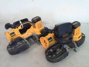 lot 1057 image: Lot of (2) DeWalt 18VDC Cordless Band Saw DCS370, Charger