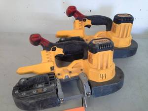 lot 1074 image: Lot of (2) DeWalt 20VDC Cordless Band Saw DCS371,