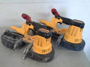 lot 1075 image: Lot of (2) DeWalt 20VDC Cordless Band Saw DCS371,