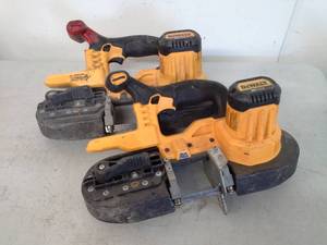 lot 1079 image: Lot of (2) DeWalt 20VDC Cordless Band Saw DCS371,