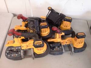 lot 1080 image: Lot of (4) DeWalt 20VDC Cordless Band Saw DCS371, 2-Charger