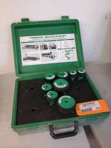 lot 2004 image: Greenlee 859-4 PVC Plug 8-Piece Set, Carry Case