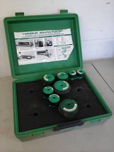 lot 2012 image: Greenlee 859-4 PVC Plug 8-Piece Set, Carry Case