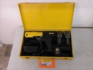 lot 2027 image: Rems Accu Press 14.4VDC, Accessories, Battery, Charger, Metal Case