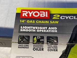 lot 19 image: RYOBI 2 CYCLE 14 GAS CHAIN SAW