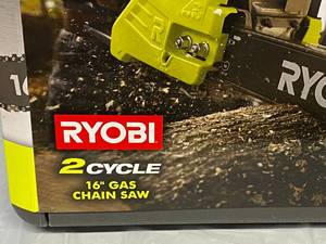 lot 22 image: RYOBI 2 CYCLE 16 GAS CHAIN SAW