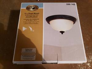 lot 8 image: Hampton Bay 11 inch Flush Mount Light 596 148 Used