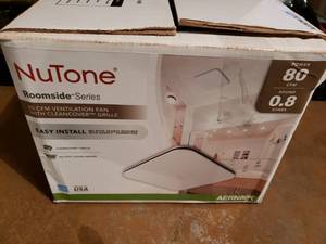 lot 13 image: NuTone Roomside Series Ventilation Fan Open Box Damaged Baffle