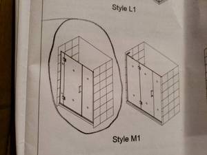 lot 19 image: Dreamline Shower Glass Shower Door Assembly