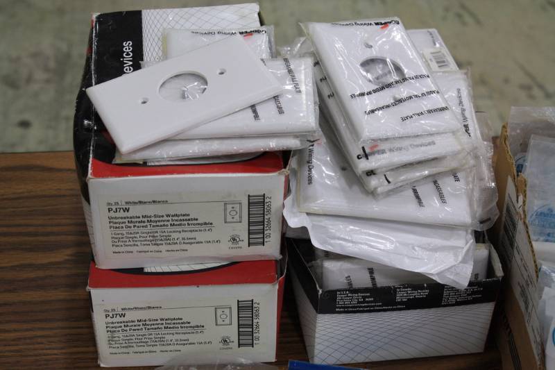 White Wall Plates 126 total Pcs