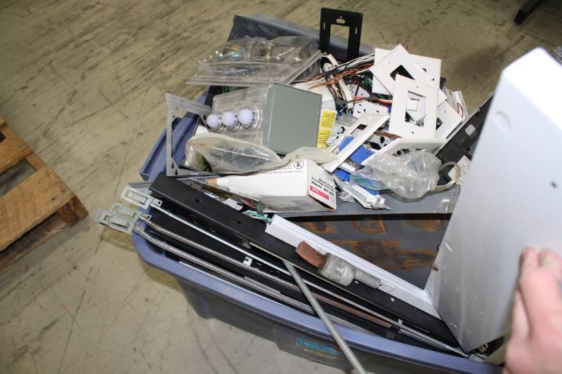 Lot #95 Large Tote of Random Assorted Electrical Items