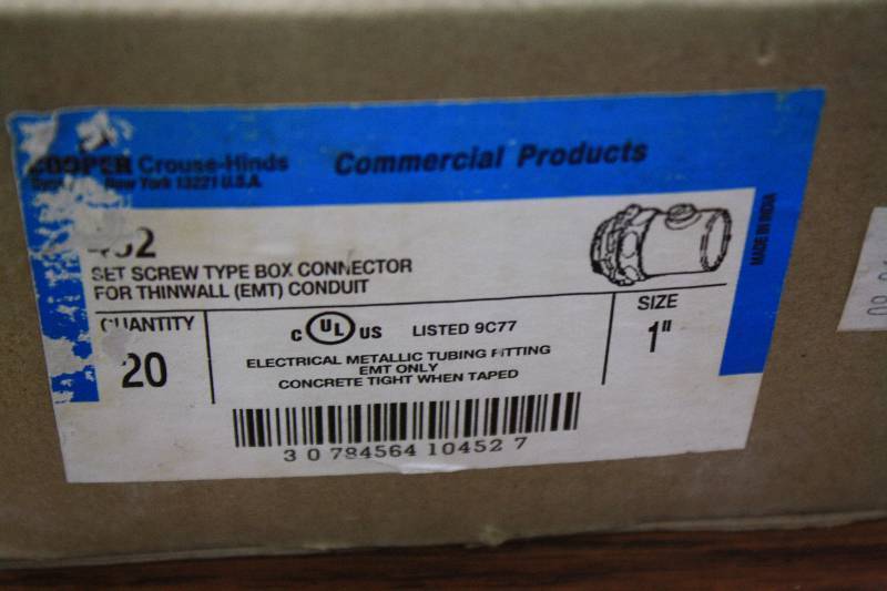 1 Steel Box Connectors & Compression Connectors  38 Qty