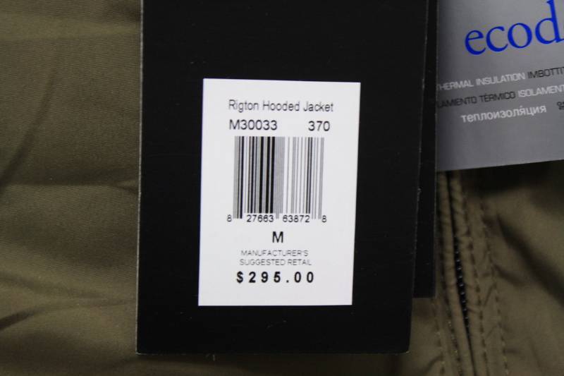 Mens Swiss Hooded Thermal Jacket New $295 with Tags