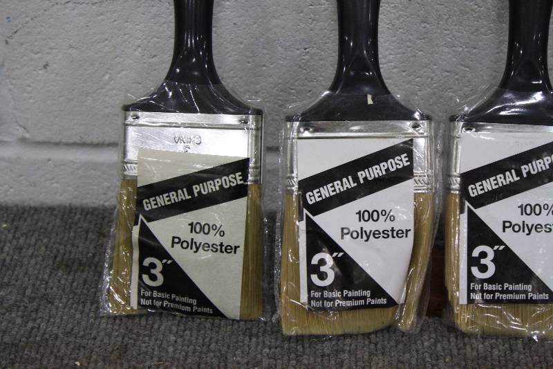 5 Pack of 3 Paintbrushes - New