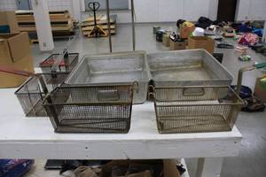Commercial Deep Frying Baskets & 2 Roasting Pans