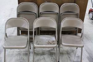 9 Metal Folding Chairs