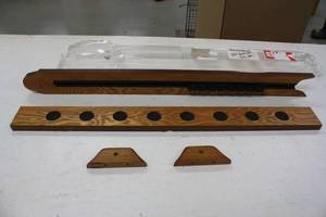 8 Pole Wood Fishing Pole Holder New