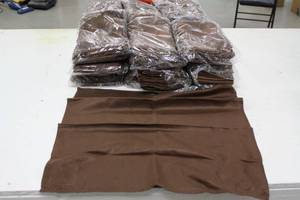 Brown Faux Suede Napkins  New $200 Value