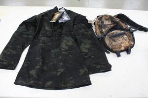 Camo Jacket & Back Pack