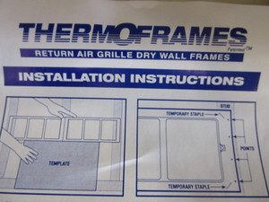 RETURN AIR GRILLE DRY WALL FRAMES