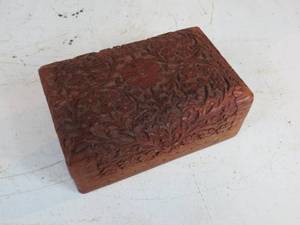 lot 31 image: Carved Wooden Box