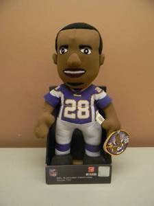 #28 ADRIAN PETERSON 14 PLUSH TOY MINNESOTA VIKINGS BLEACHER CREATURES - NEW OLD STOCK - STILL IN BOX WTAGS - SEE PICTURES
