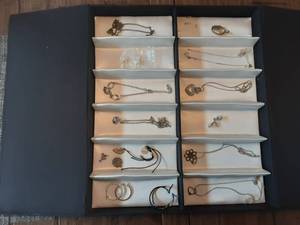 lot 37 image: Lot Of Assorted Silver Tone Necklaces & Jewelry