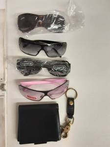 Coach Leather Wallet, Coach Leather Key Fob, 4-Pair Sunglasses