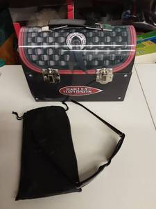 Harley Davidson Sunglasses With Case & Metal Lunch Box