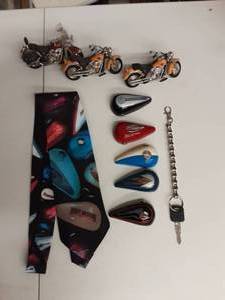 Harley Davidson Neck Tie (By Ralph Marlin) Collectible Tanks & Bikes