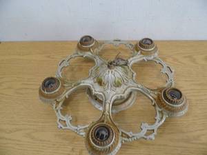 Antique Metal Light Fixture - Flush Mount