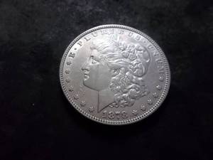 lot 2 image: 1878 Morgan Silver Dollar-With 8 Tailfeathers