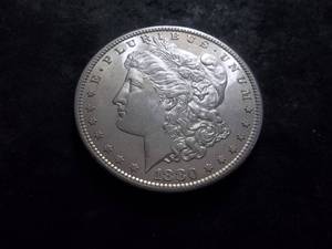lot 7 image: 1880 S Morgan Silver Dollar